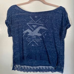 HOLLISTER crop top- blue